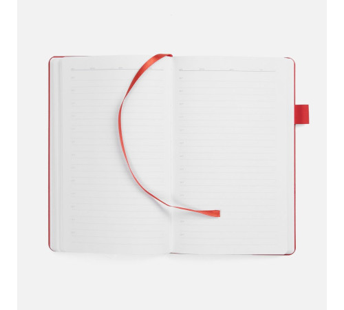 Ежедневник White Shall, недатированный, бело-красный
