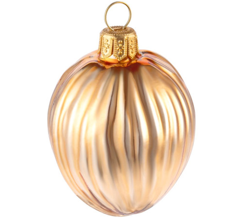 Елочная игрушка «Грецкий орех», золотистая