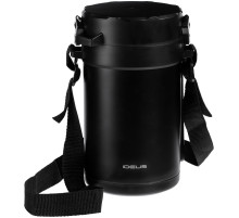 Термос для еды Jiayi в термочехле, черный