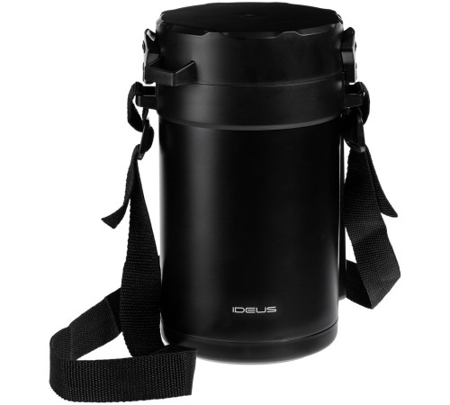 Термос для еды Jiayi в термочехле, черный