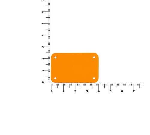 Лейбл из ПВХ Kreta, S, оранжевый неон