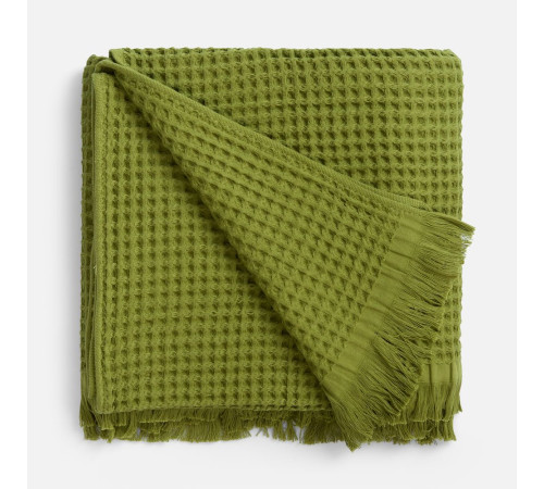 Плед вафельный Elenglect, зеленый