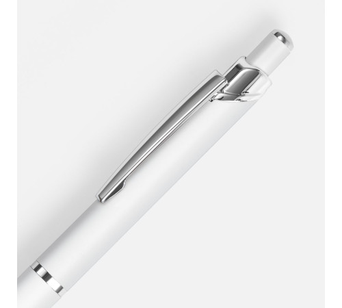Ручка шариковая Chromos Soft Touch, белая