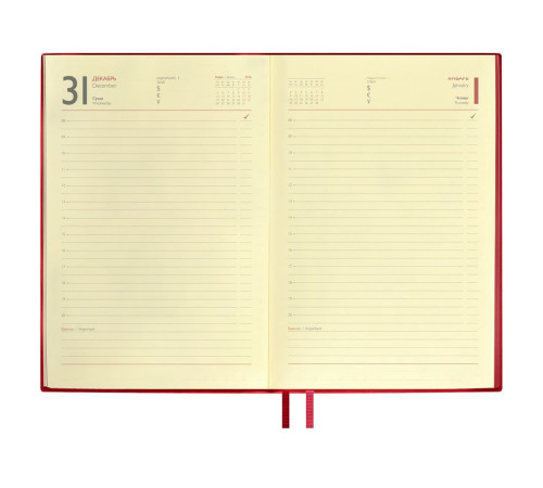 Ежедневник Merida, датированный, красный