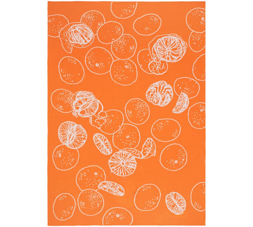 Плед Citrion, оранжево-белый