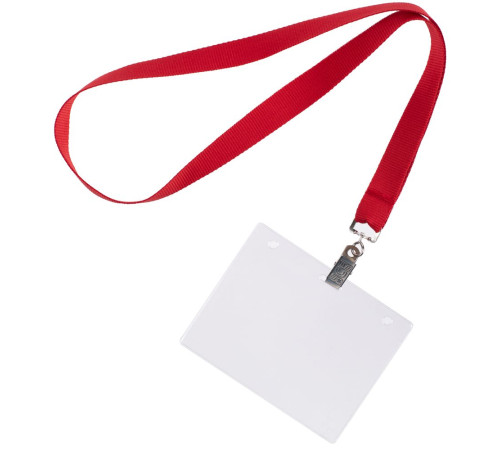 Карман для бейджа Lucid, горизонтальный, из фактурного ПВХ