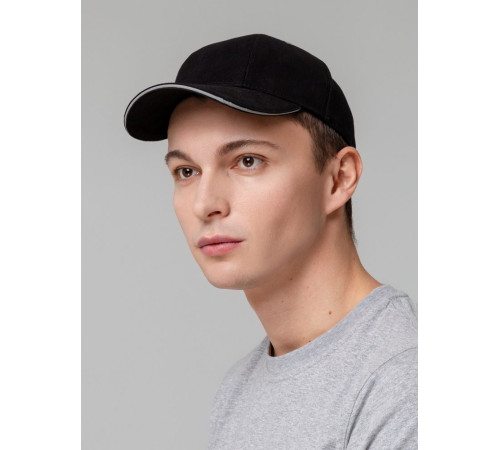 Бейсболка Hard Work Black со светоотражающим элементом