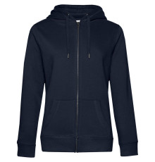 Толстовка на молнии с капюшоном женская Queen, темно-синяя