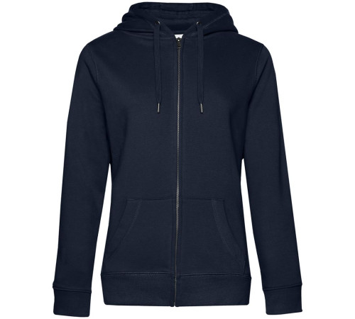 Толстовка на молнии с капюшоном женская Queen, темно-синяя
