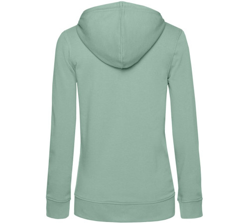 Толстовка на молнии с капюшоном женская BNC Inspire (Organic), серо-зеленая