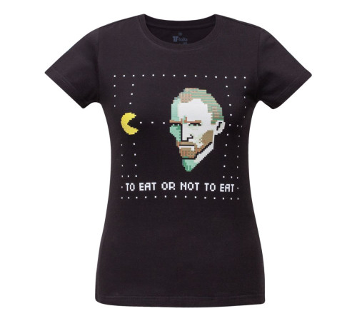 Футболка женская «Ван-Пакман», черная