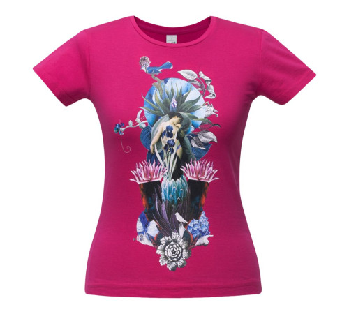 Футболка женская Beauty Sleep, ярко-розовая (фуксия)