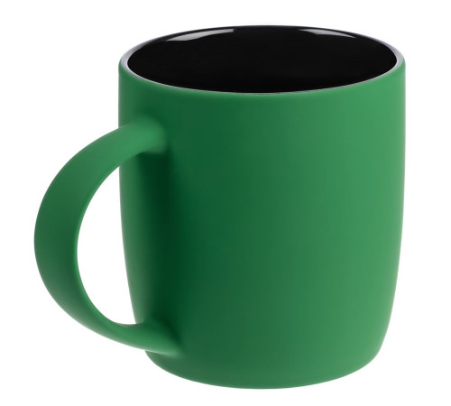 Кружка Surprise Touch Black с покрытием софт-тач, зеленая