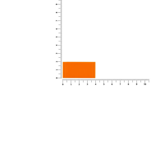 Лейбл из ПВХ Dzeta, S, оранжевый неон