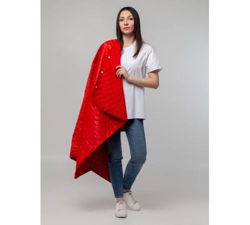 Плед-пончо для пикника SnapCoat, красный