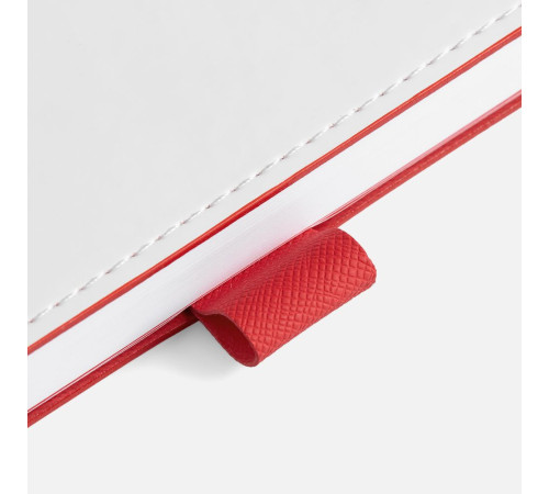 Ежедневник White Shall, недатированный, бело-красный