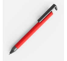 Ручка шариковая Standic с подставкой для телефона, красная