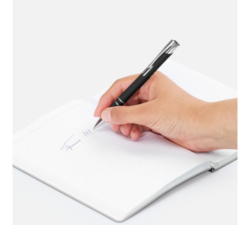 Ручка шариковая Keskus Soft Touch, черная