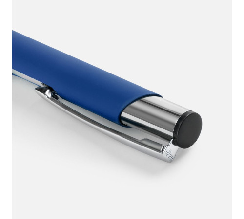 Ручка шариковая Keskus Soft Touch, ярко-синяя