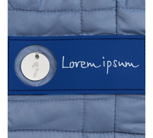 Лейбл из ПВХ с вырубкой «Круг», синий