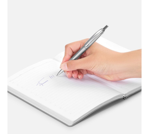 Ручка шариковая Bright Spark, серебристая