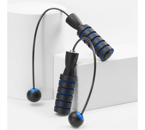 Беспроводная скакалка Silentino, черная с синим