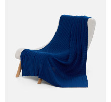 Плед Tressa, темно-синий (кобальт)