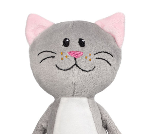 Мягкая игрушка Beastie Toys, котик с белым шарфом