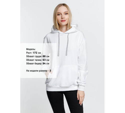 Толстовка с капюшоном Kirenga, белая (белоснежная)
