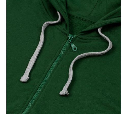 Толстовка с капюшоном на молнии Unit Siverga Heavy, темно-зеленая