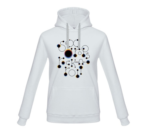 Толстовка с капюшоном No drugs, белая