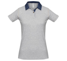 Рубашка поло женская DNM Forward серый меланж