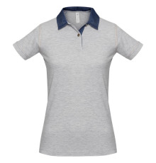 Рубашка поло женская DNM Forward серый меланж