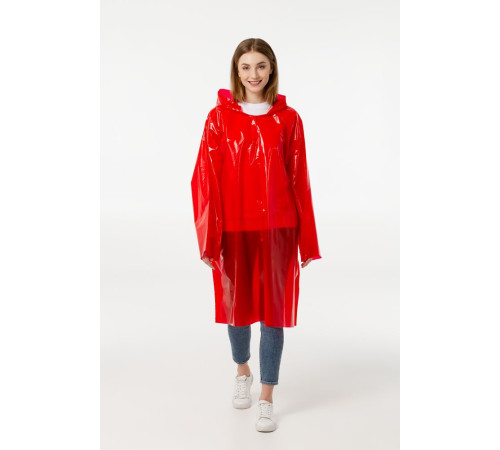 Дождевик-плащ CloudTime, красный