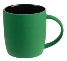 Кружка Surprise Touch Black с покрытием софт-тач, зеленая