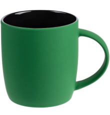 Кружка Surprise Touch Black с покрытием софт-тач, зеленая