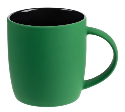 Набор Color Block: кружка и ручка, зеленый с черным