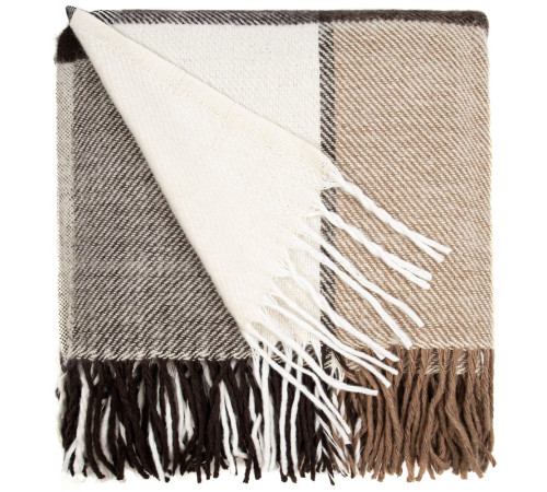 Плед Edinburgh, бежево-коричневый