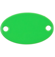Шильдик металлический Alfa Oval, зеленый неон