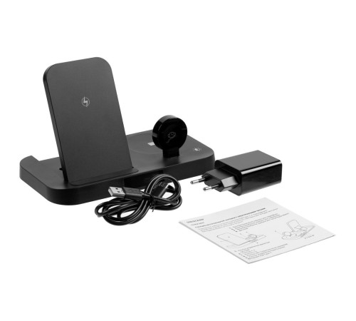 Зарядная станция с часами Clock Nest, черная