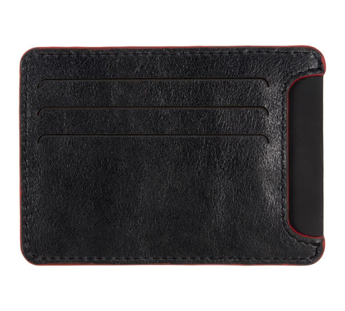 Чехол для карточек Arrival, черный с красным