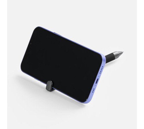 Ручка шариковая Standic с подставкой для телефона, черная