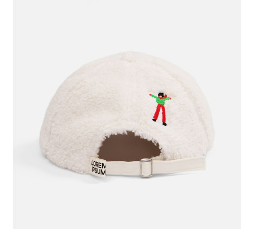 Бейсболка Oblako, утепленная, молочно-белая