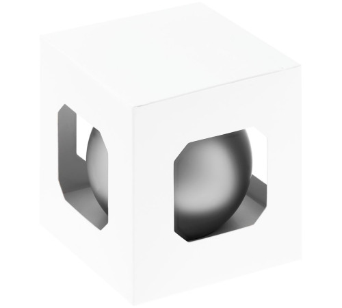 Елочный шар Finery Matt, 8 см, матовый серебристый