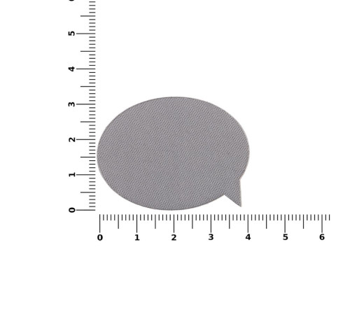 Наклейка тканевая Lunga Bubble, M, серая