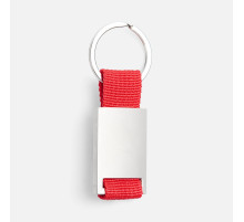 Брелок Inlet с тканевой вставкой, красный