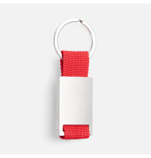 Брелок Inlet с тканевой вставкой, красный