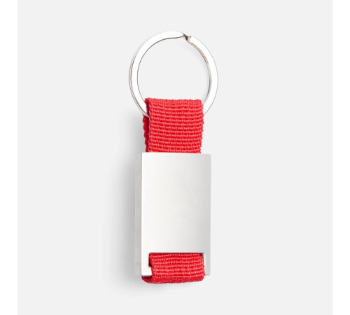 Брелок Inlet с тканевой вставкой, красный