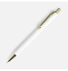 Ручка шариковая Lobby Soft Touch Gold, белая