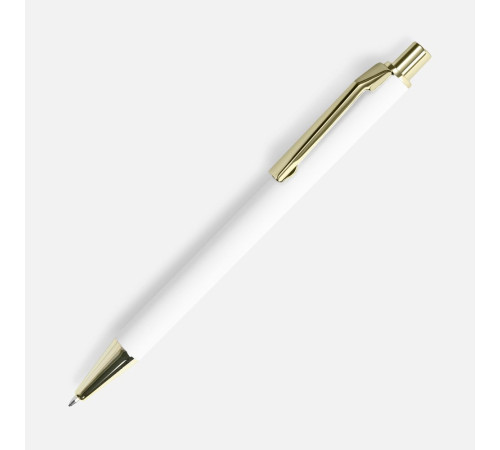 Ручка шариковая Lobby Soft Touch Gold, белая
